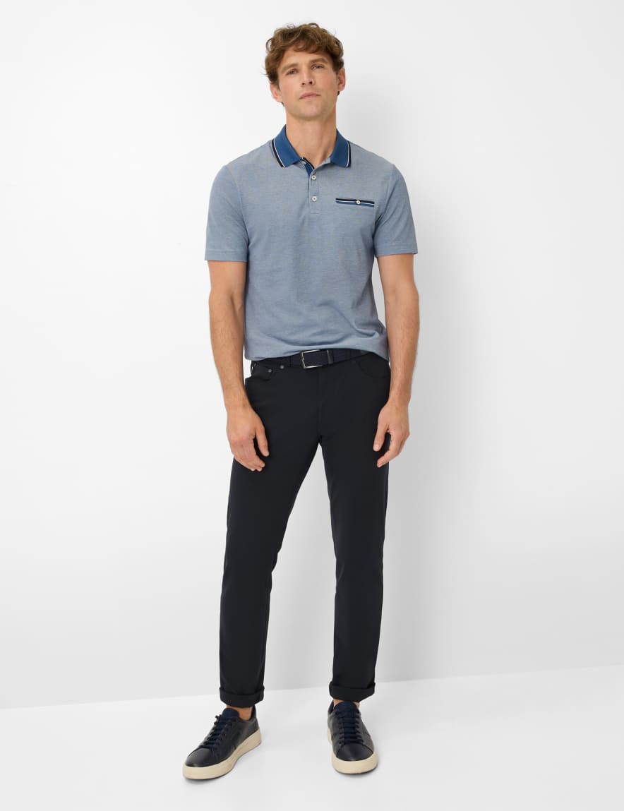 Eurex By Brax Men's Fashion Polos Style PETTER Blue ➜ - Buy Now At Brax
