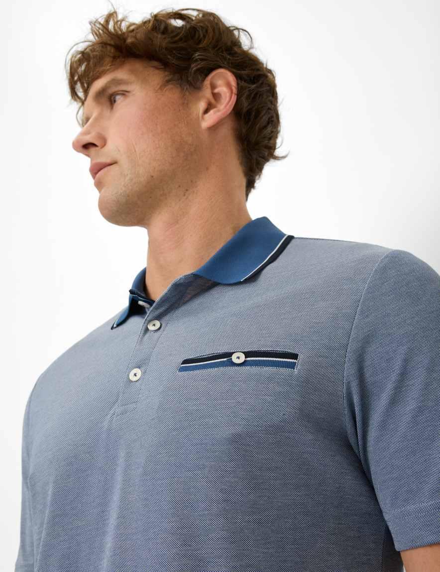 Eurex By Brax Men's Fashion Polos Style PETTER Blue ➜ - Buy Now At Brax