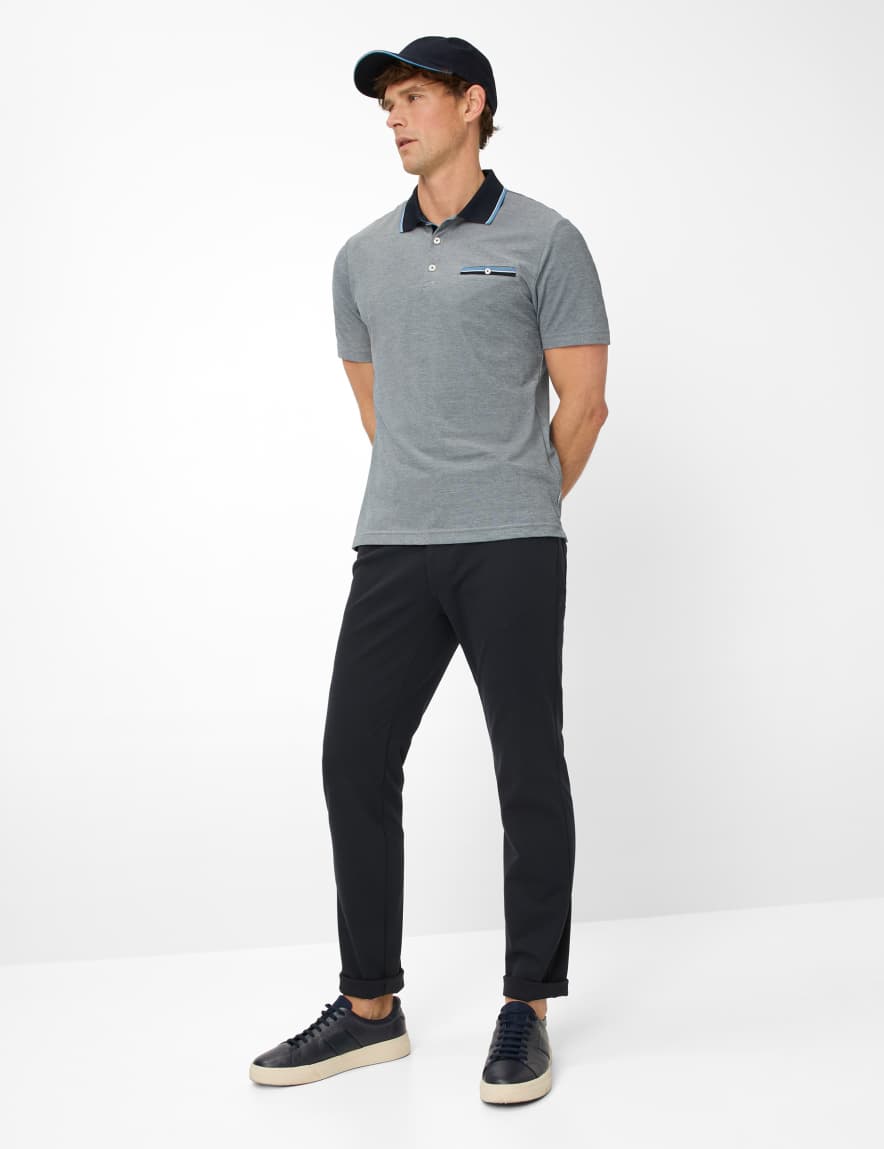 Eurex By Brax Men's Fashion Polos Style PETTER Dark Blue ➜ - Buy At Brax