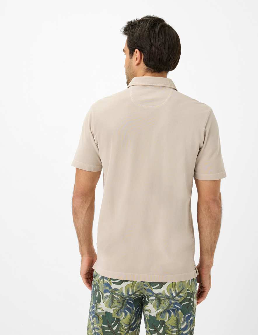 Eurex By Brax Men's Fashion Polos Style PHILO Beige ➜ - Buy Now At Brax