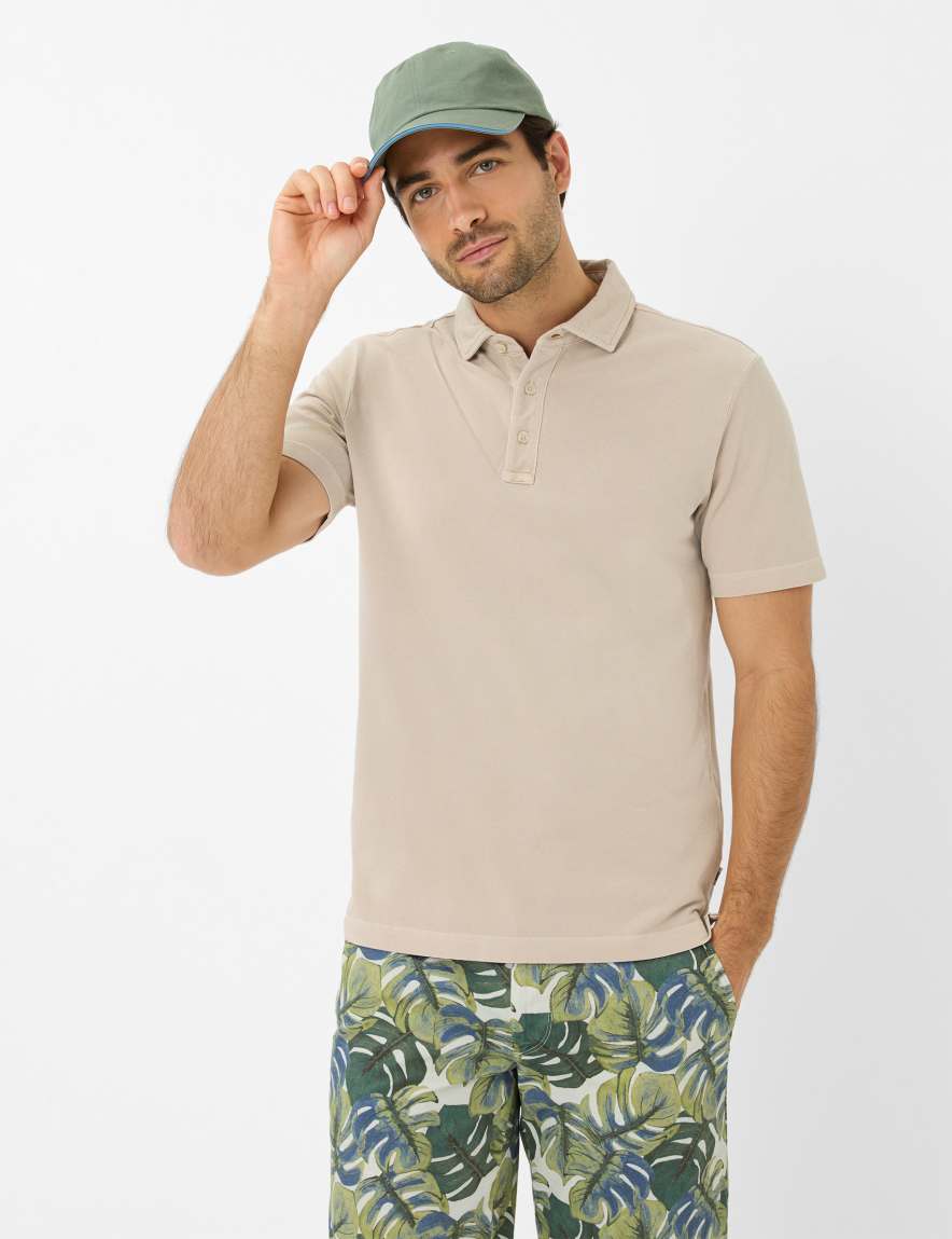 eurex by brax Men's fashion Polos Style PHILO Beige ➜ - buy now at Brax