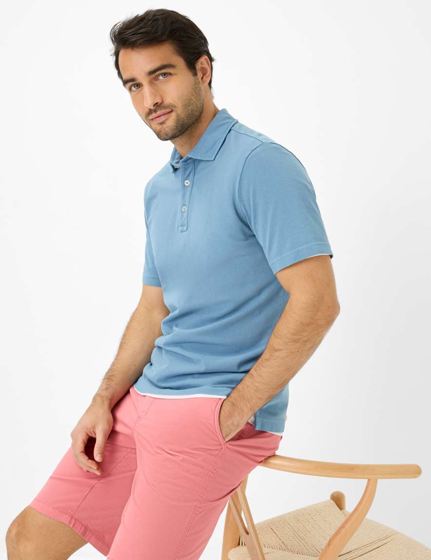 Eurex By Brax Men's Fashion Polos Style PHILO Blue ➜ - Buy Now At Brax