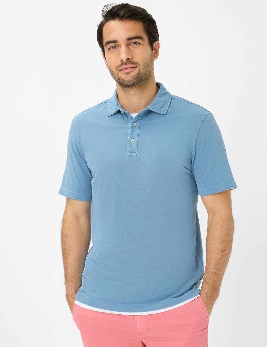 eurex by brax Men's fashion Polos Style PHILO Blue ➜ - buy now at Brax