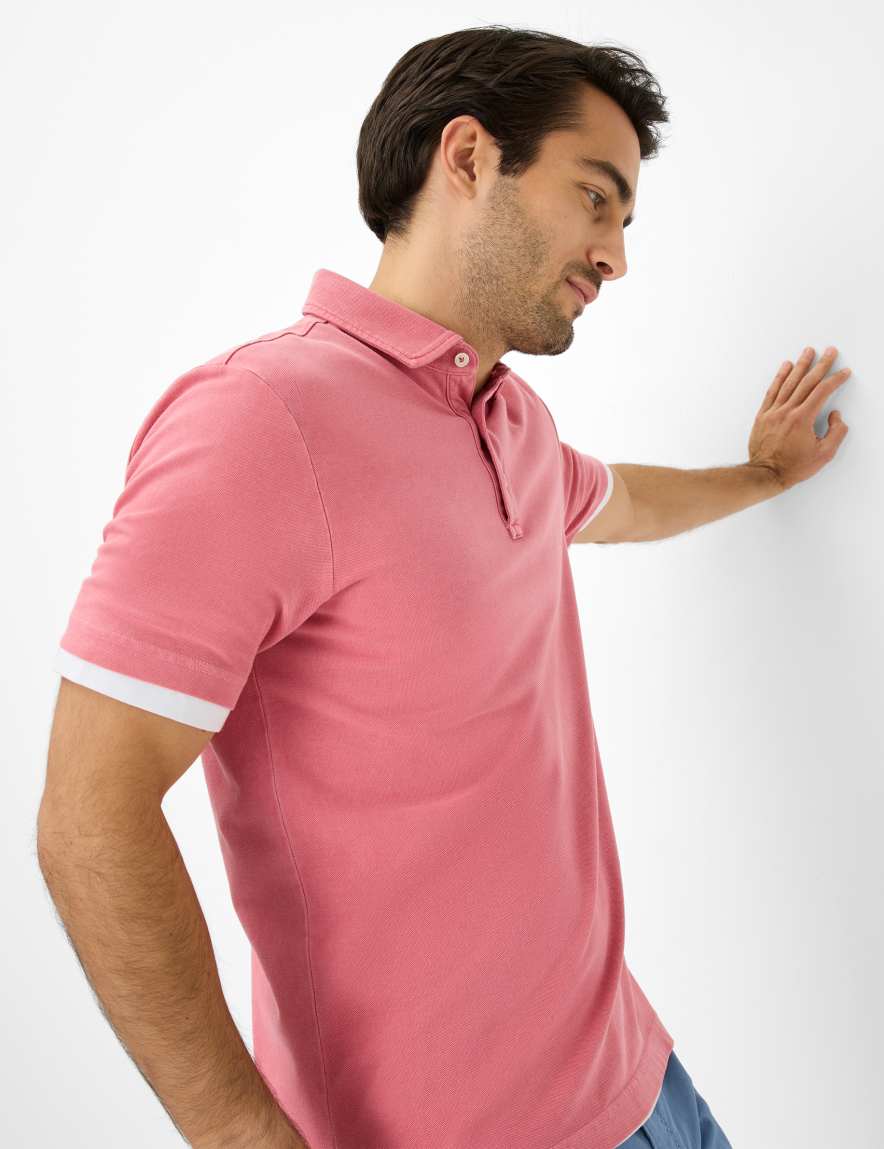 Eurex By Brax Men's Fashion Polos Style PHILO Light Red ➜ - Buy At Brax