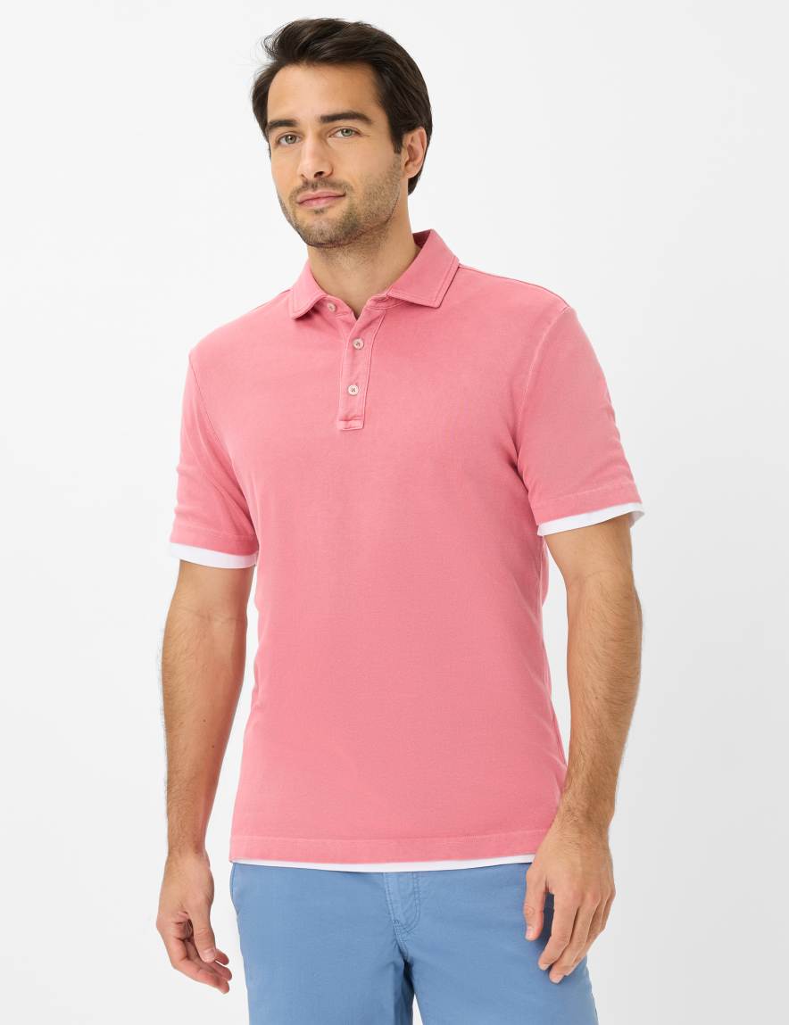 eurex by brax Men's fashion Polos Style PHILO Light Red ➜ - buy at Brax