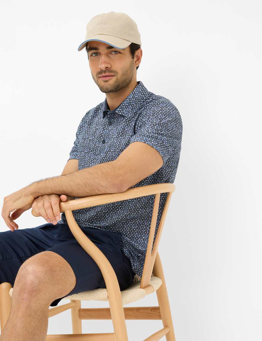 Eurex By Brax Men's Fashion Polos Style PICO Blue ➜ - Buy Now At Brax