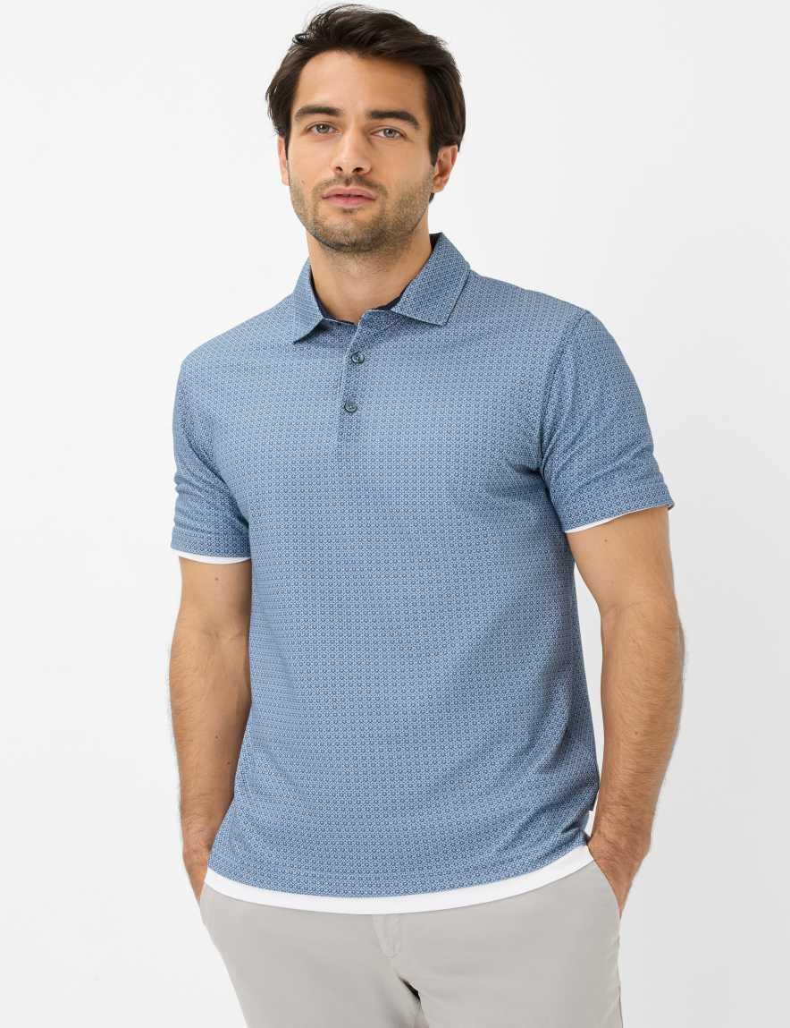 eurex by brax Men's fashion Polos Style PICO Blue ➜ - buy now at Brax