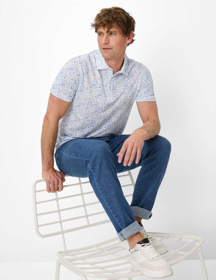 Eurex By Brax Men's Fashion Polos Style PICO Light Blue ➜ - Buy At Brax