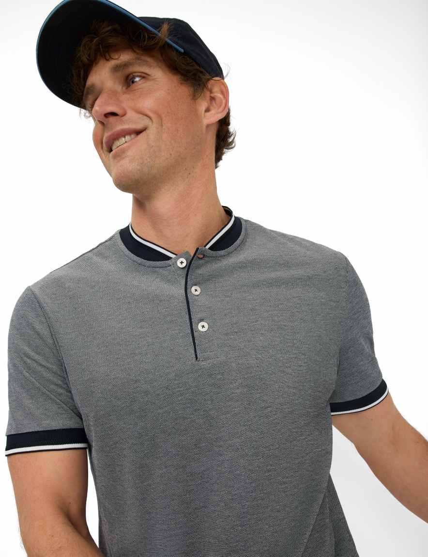 Eurex By Brax Men's Fashion Polos Style PIERCE Dark Blue ➜ - Buy At Brax