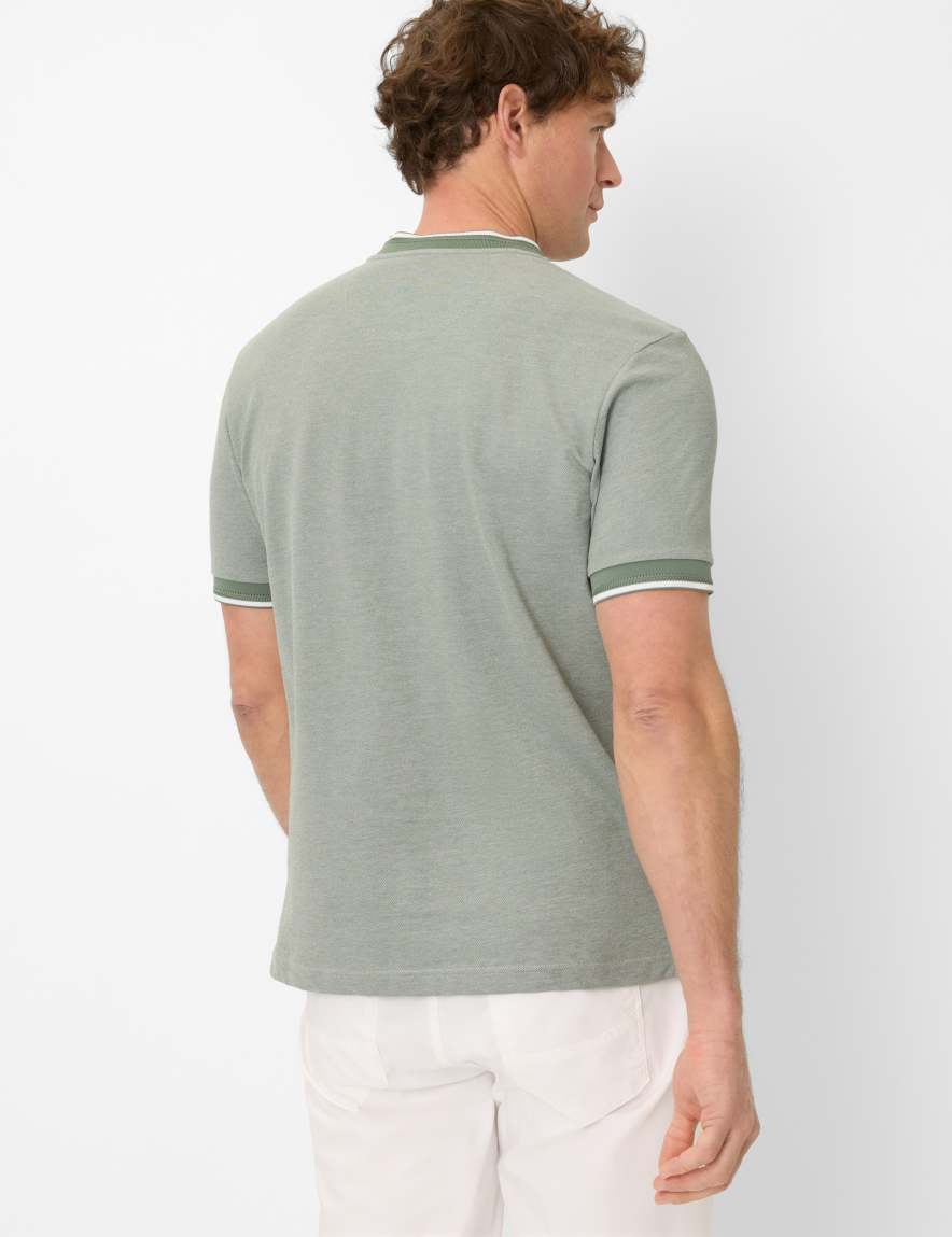Eurex By Brax Men's Fashion Polos Style PIERCE Green ➜ - Buy Now At Brax