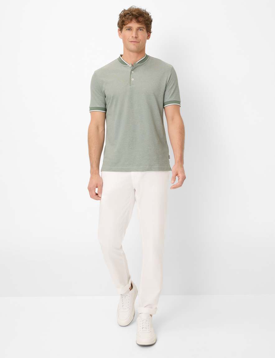 Eurex By Brax Men's Fashion Polos Style PIERCE Green ➜ - Buy Now At Brax