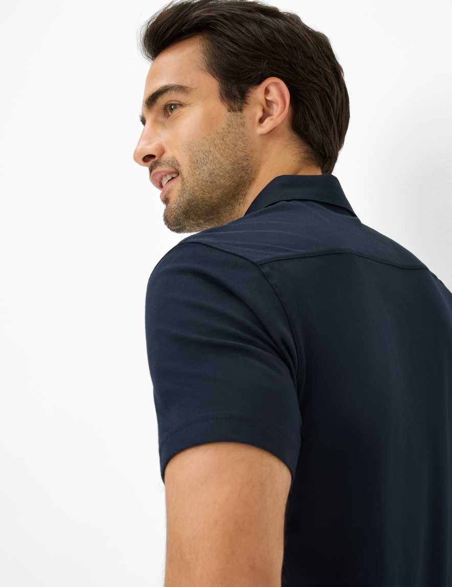 Eurex By Brax Men's Fashion Polos Style PIROZ Dark Blue ➜ - Buy At Brax