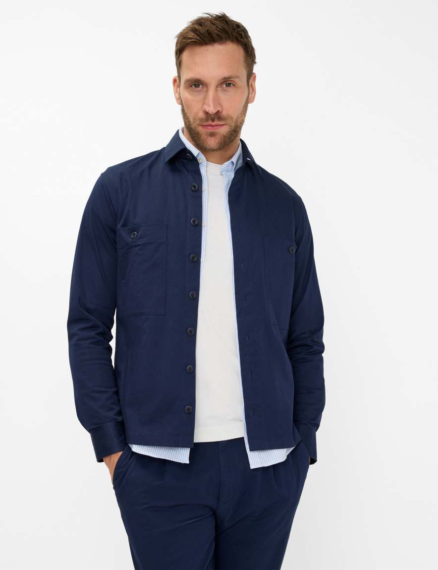 eurex by brax Men's fashion Shirts | Jackets Style KAY Dark Blue