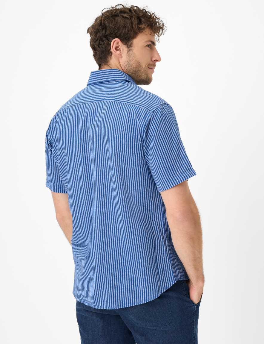 Eurex By Brax Men's Fashion Shirts Style DAN Blue ➜ - Buy Now At Brax
