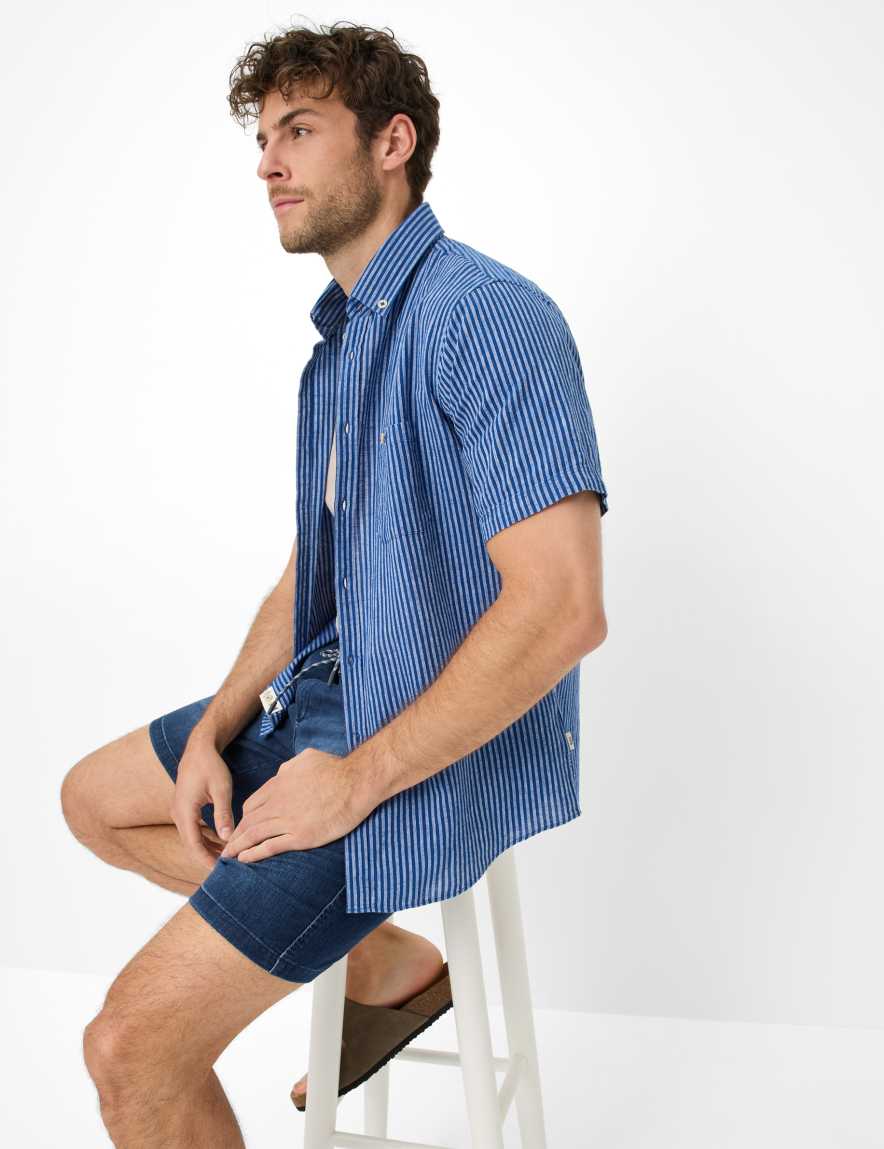 Eurex By Brax Men's Fashion Shirts Style DAN Blue ➜ - Buy Now At Brax