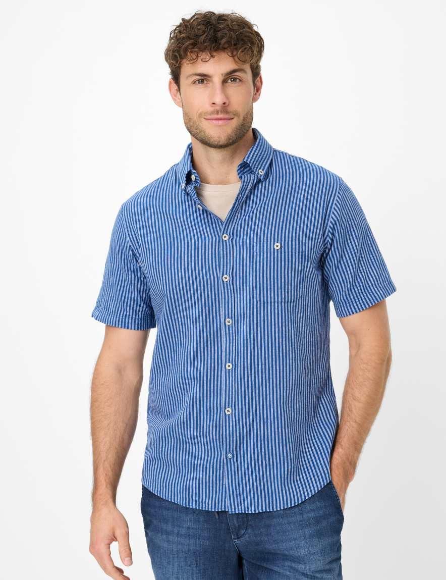 eurex by brax Men's fashion Shirts Style DAN Blue ➜ - buy now at Brax