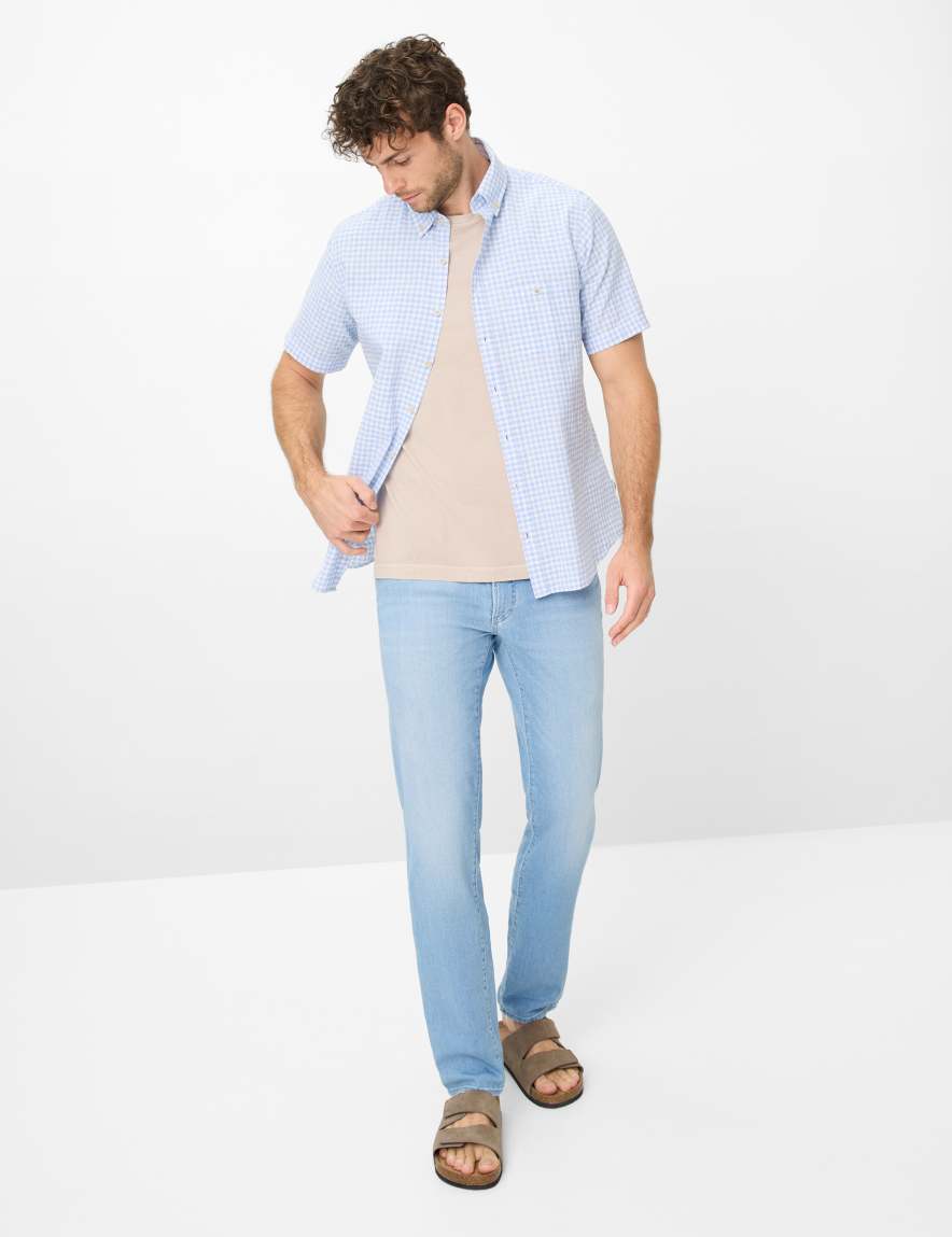 Eurex By Brax Men's Fashion Shirts Style DAN Light Blue ➜ - Buy At Brax