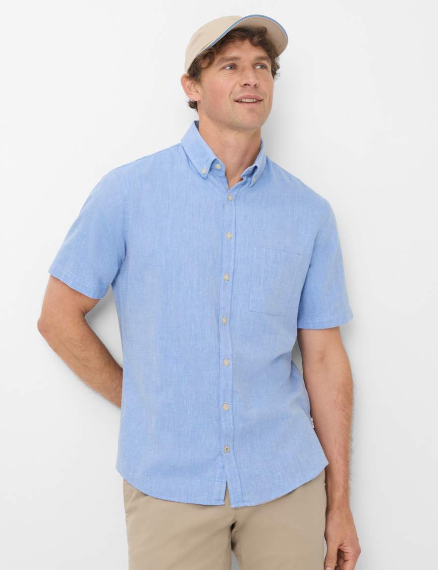 eurex by brax Men's fashion Shirts Style DAN Light Blue ➜ - buy at Brax