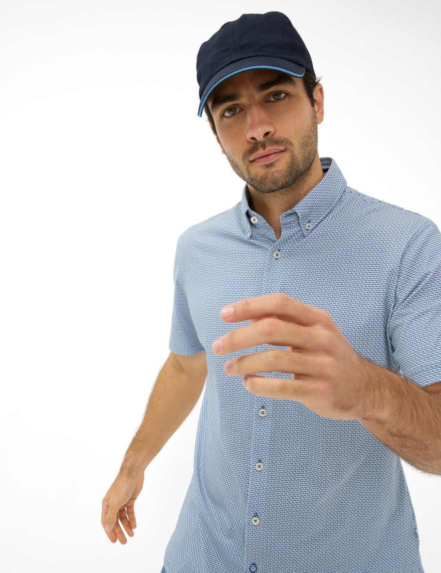Eurex By Brax Men's Fashion Shirts Style DAN Light Blue ➜ - Buy At Brax