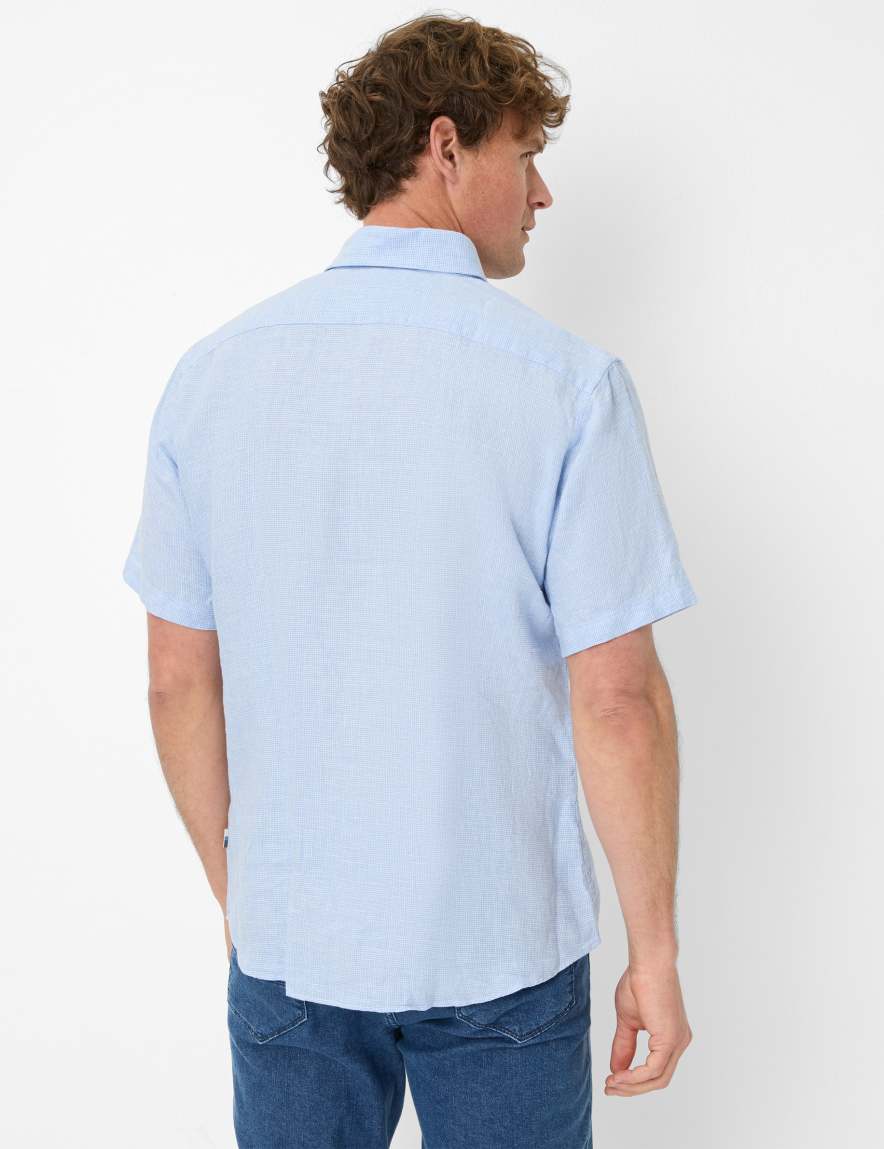 Eurex By Brax Men's Fashion Shirts Style DAN Light Blue ➜ - Buy At Brax