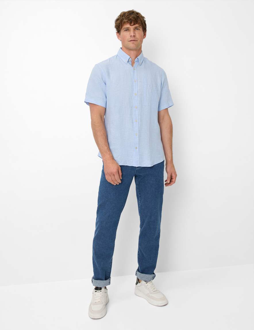 Eurex By Brax Men's Fashion Shirts Style DAN Light Blue ➜ - Buy At Brax