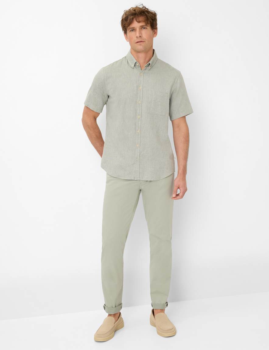 Eurex By Brax Men's Fashion Shirts Style DAN Light Green ➜ - Buy At Brax