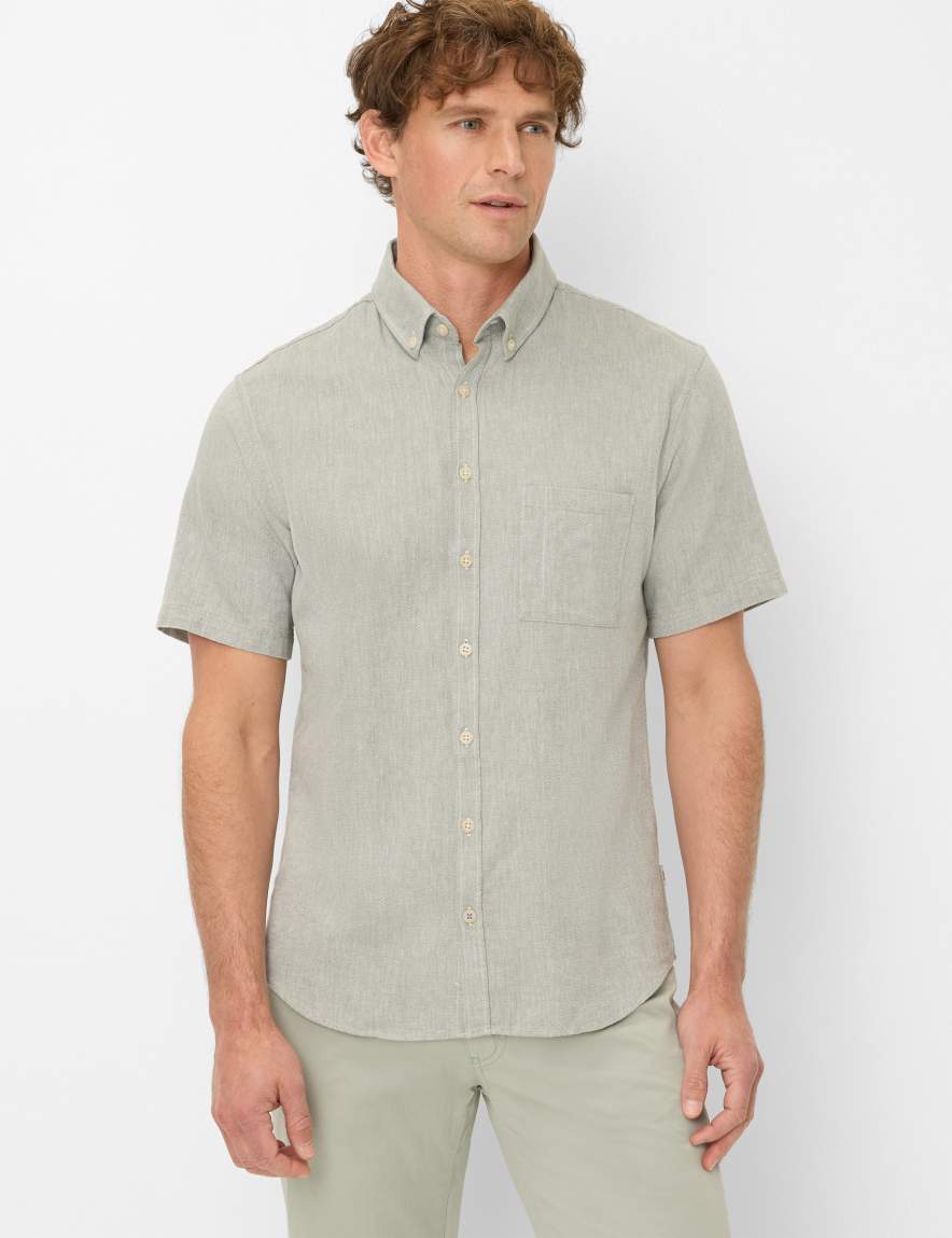 eurex by brax Men's fashion Shirts Style DAN Light Green ➜ - buy at Brax