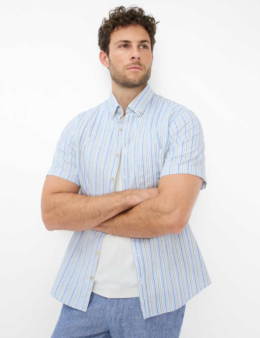 eurex by brax Men's fashion Shirts Style DAN Light Green ➜ - buy at Brax