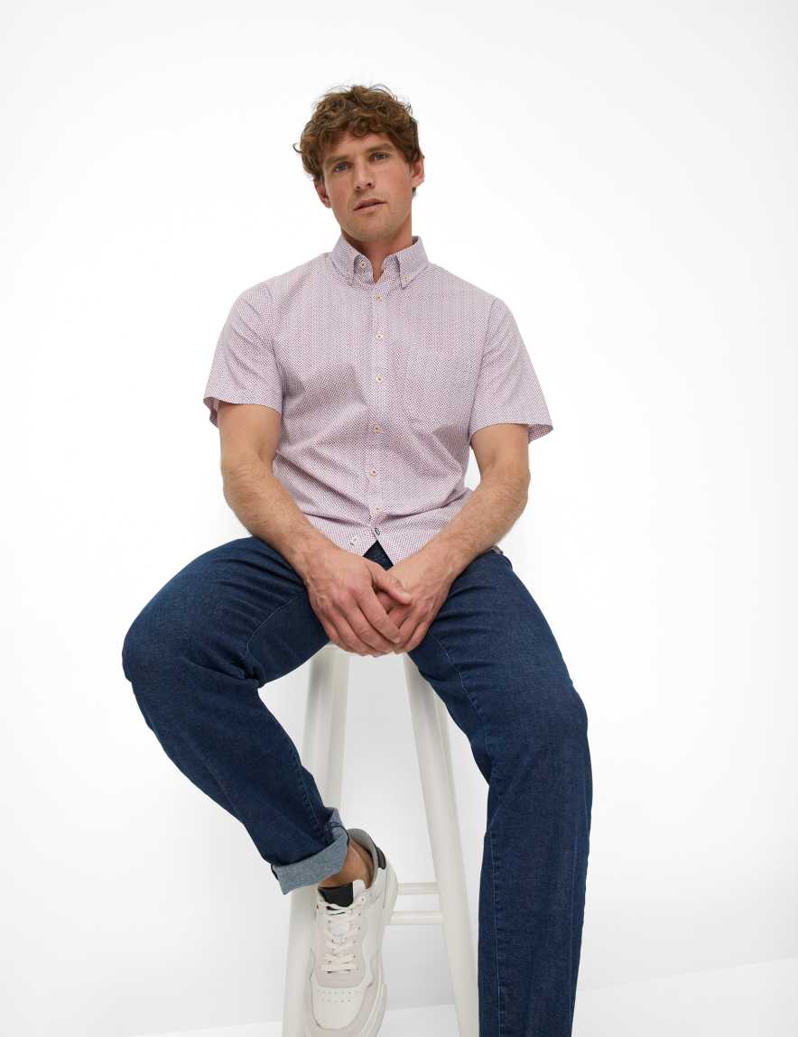 Eurex By Brax Men's Fashion Shirts Style DAN Light Purple ➜ - Buy At Brax