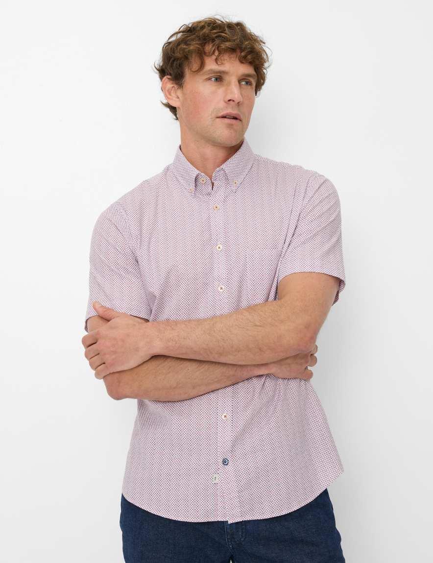 eurex by brax Men's fashion Shirts Style DAN Light Purple ➜ - buy at Brax