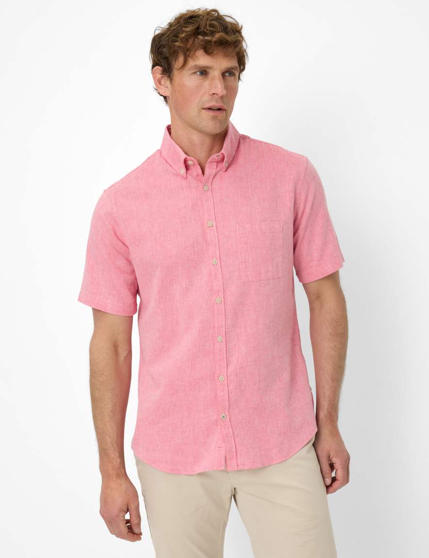 eurex by brax Men's fashion Shirts Style DAN Light Red ➜ - buy at Brax