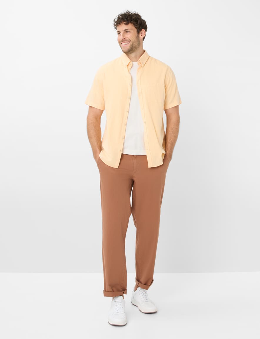 Eurex By Brax Men's Fashion Shirts Style DAN Yellow ➜ - Buy Now At Brax