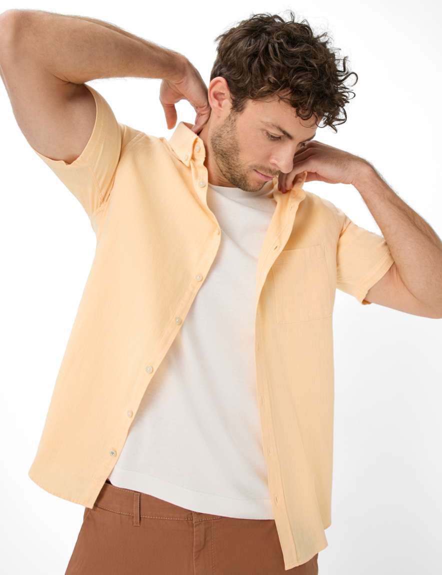 Eurex By Brax Men's Fashion Shirts Style DAN Yellow ➜ - Buy Now At Brax