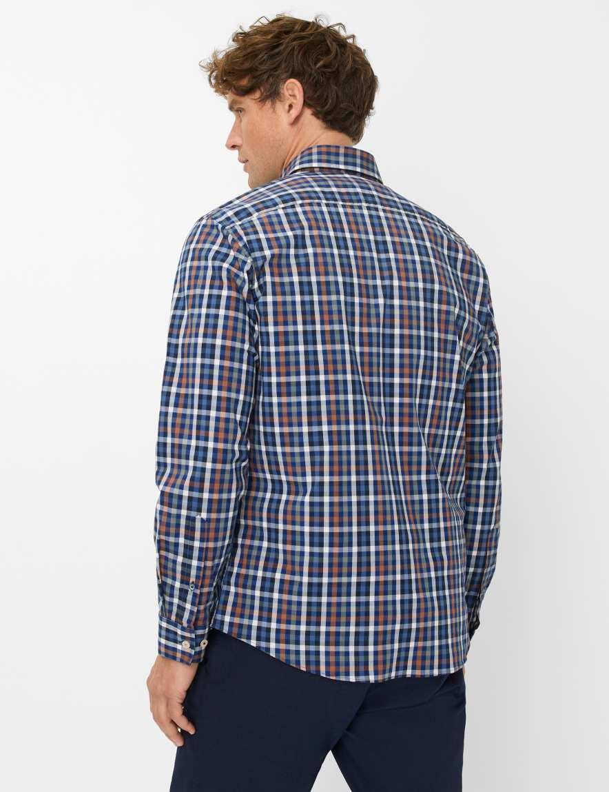 Eurex By Brax Men's Fashion Shirts Style DANIEL Dark Blue ➜ - Buy At Brax
