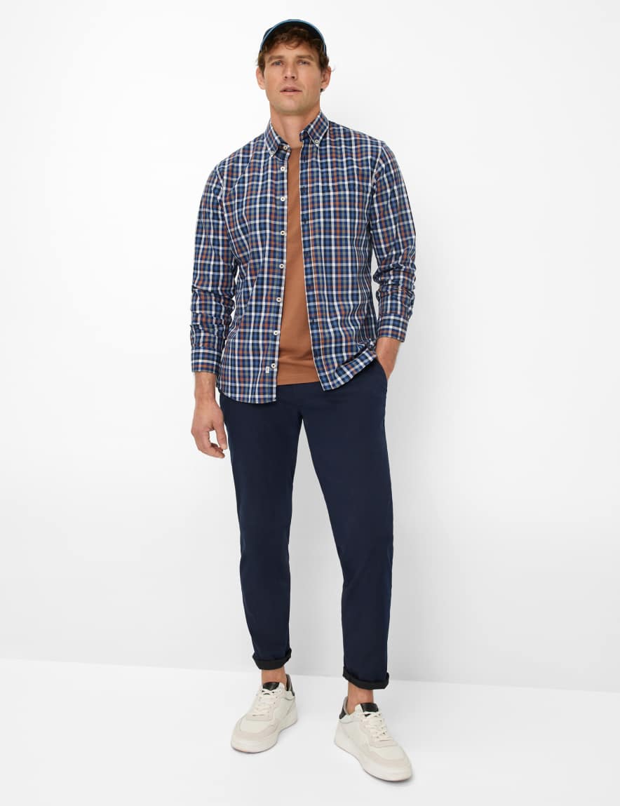 Eurex By Brax Men's Fashion Shirts Style DANIEL Dark Blue ➜ - Buy At Brax