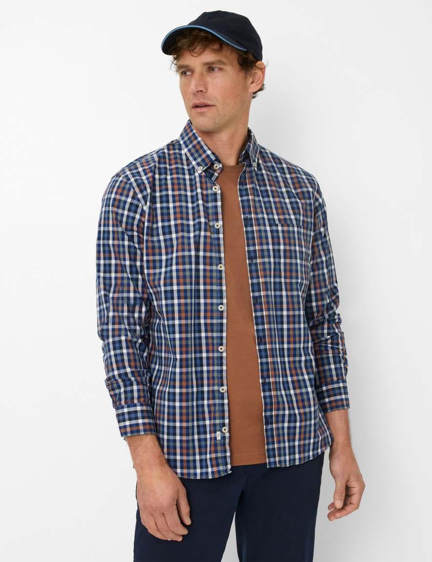 eurex by brax Men's fashion Shirts Style DANIEL Dark Blue ➜ - buy at Brax