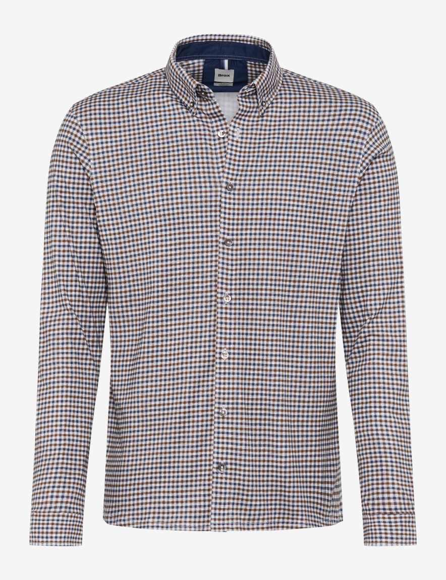 eurex by brax Men's fashion Shirts Style DANIEL Dark Brown