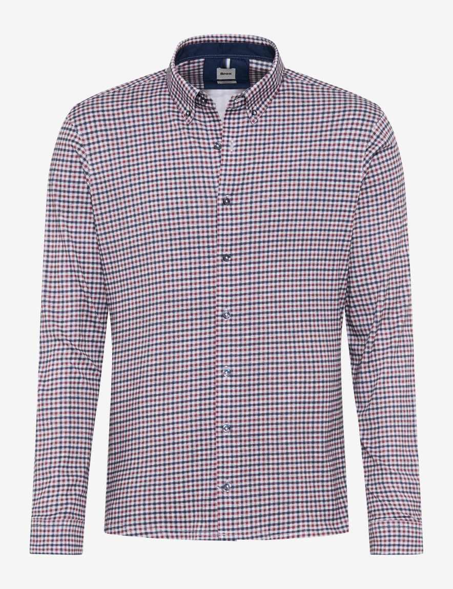 eurex by brax Men's fashion Shirts Style DANIEL Dark Red ➜ - buy at Brax