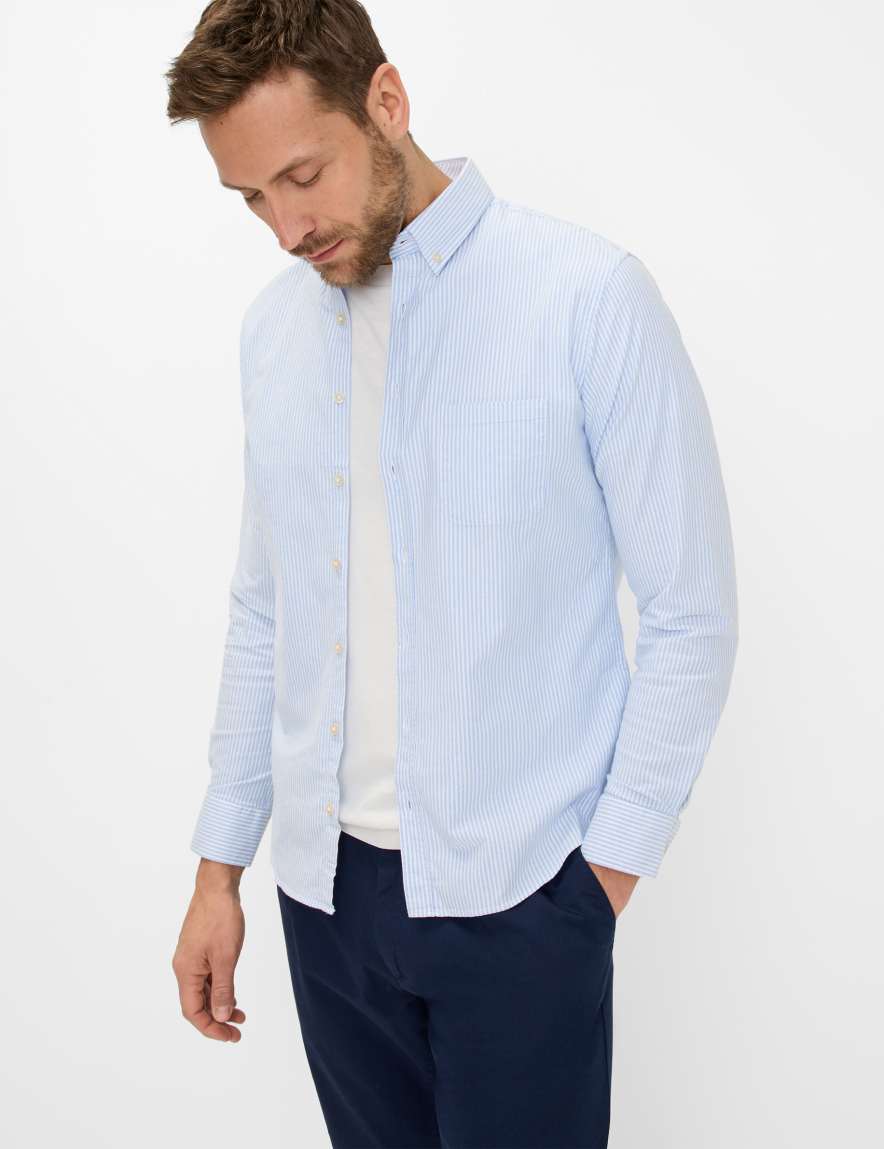 eurex by brax Men's fashion Shirts Style DANIEL Light Blue