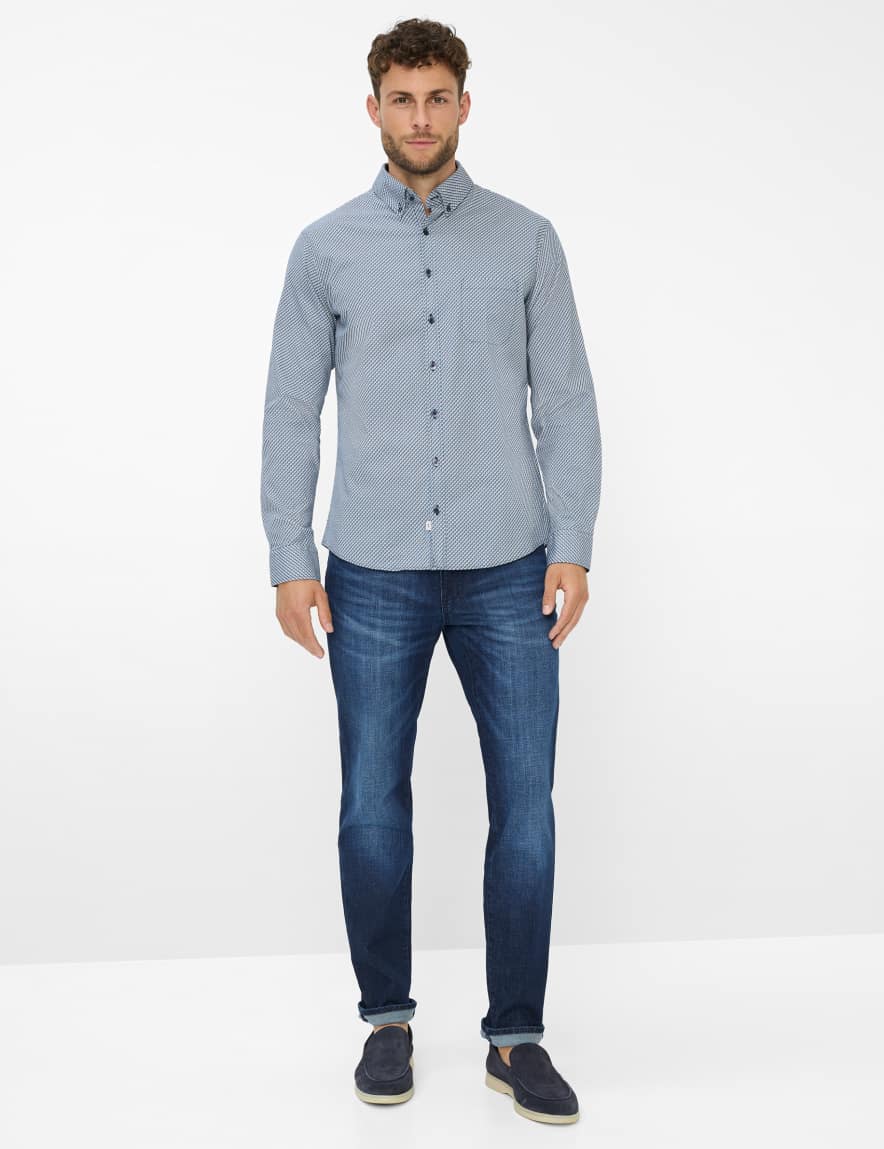 Eurex By Brax Men's Fashion Shirts Style DANIEL P Blue ➜ - Buy At Brax