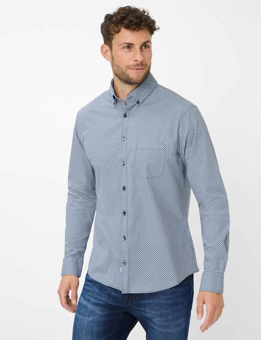 eurex by brax Men's fashion Shirts Style DANIEL P Blue ➜ - buy at Brax