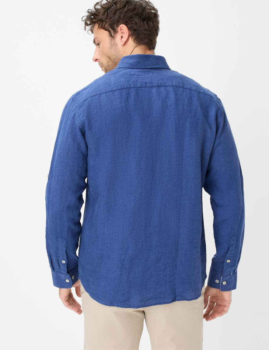 Eurex By Brax Men's Fashion Shirts Style DIRK Dark Blue ➜ - Buy At Brax