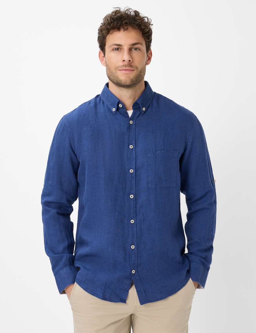 eurex by brax Men's fashion Shirts Style DIRK Dark Blue ➜ - buy at Brax