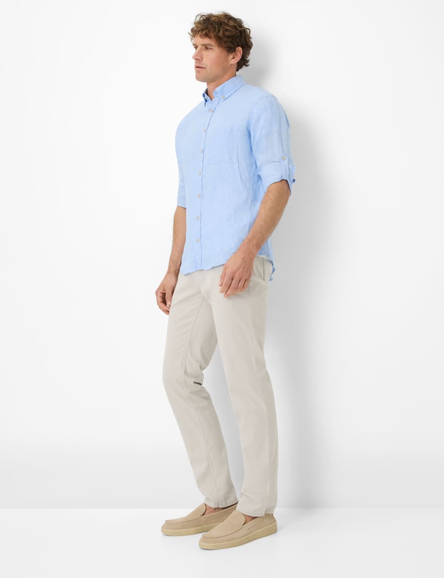 Eurex By Brax Men's Fashion Shirts Style DIRK Light Blue ➜ - Buy At Brax
