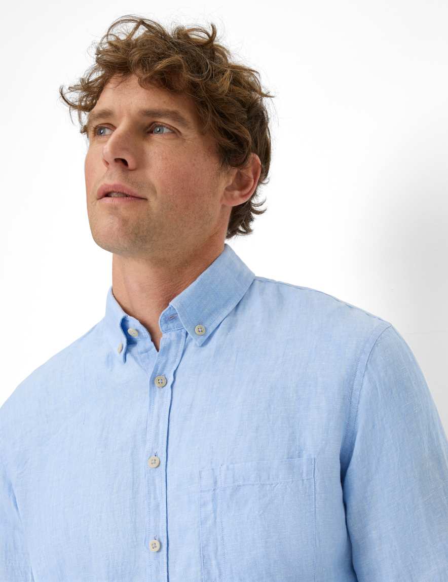 Eurex By Brax Men's Fashion Shirts Style DIRK Light Blue ➜ - Buy At Brax