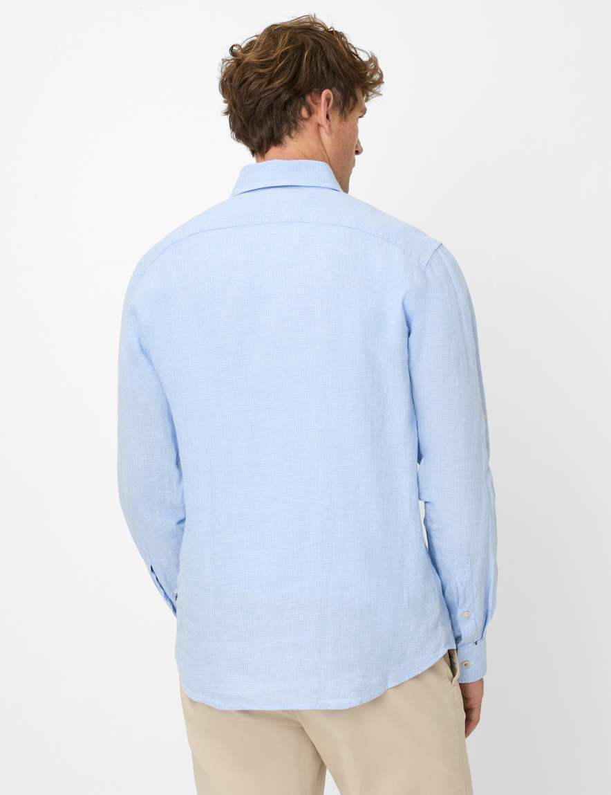 Eurex By Brax Men's Fashion Shirts Style DIRK Light Blue ➜ - Buy At Brax