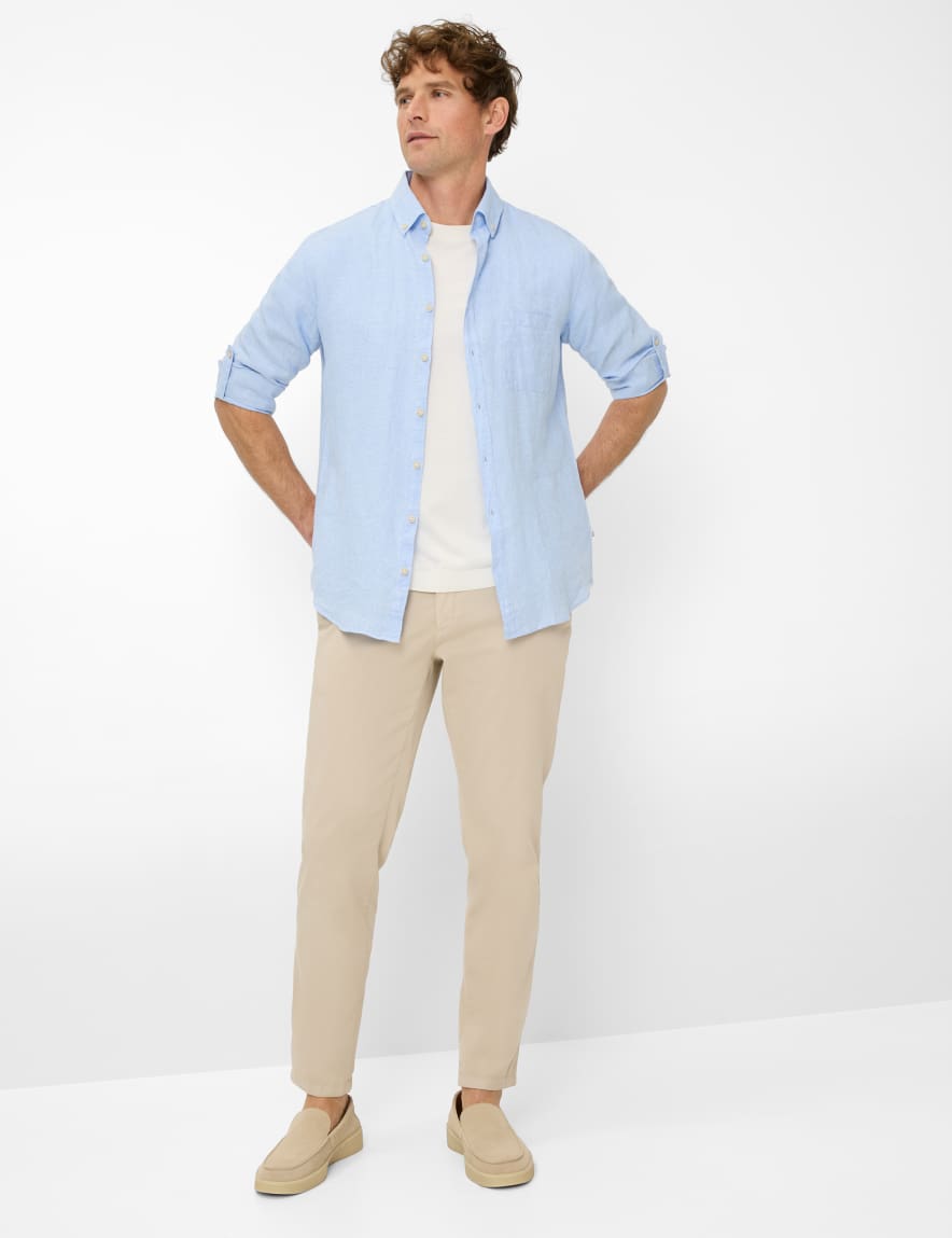 Eurex By Brax Men's Fashion Shirts Style DIRK Light Blue ➜ - Buy At Brax