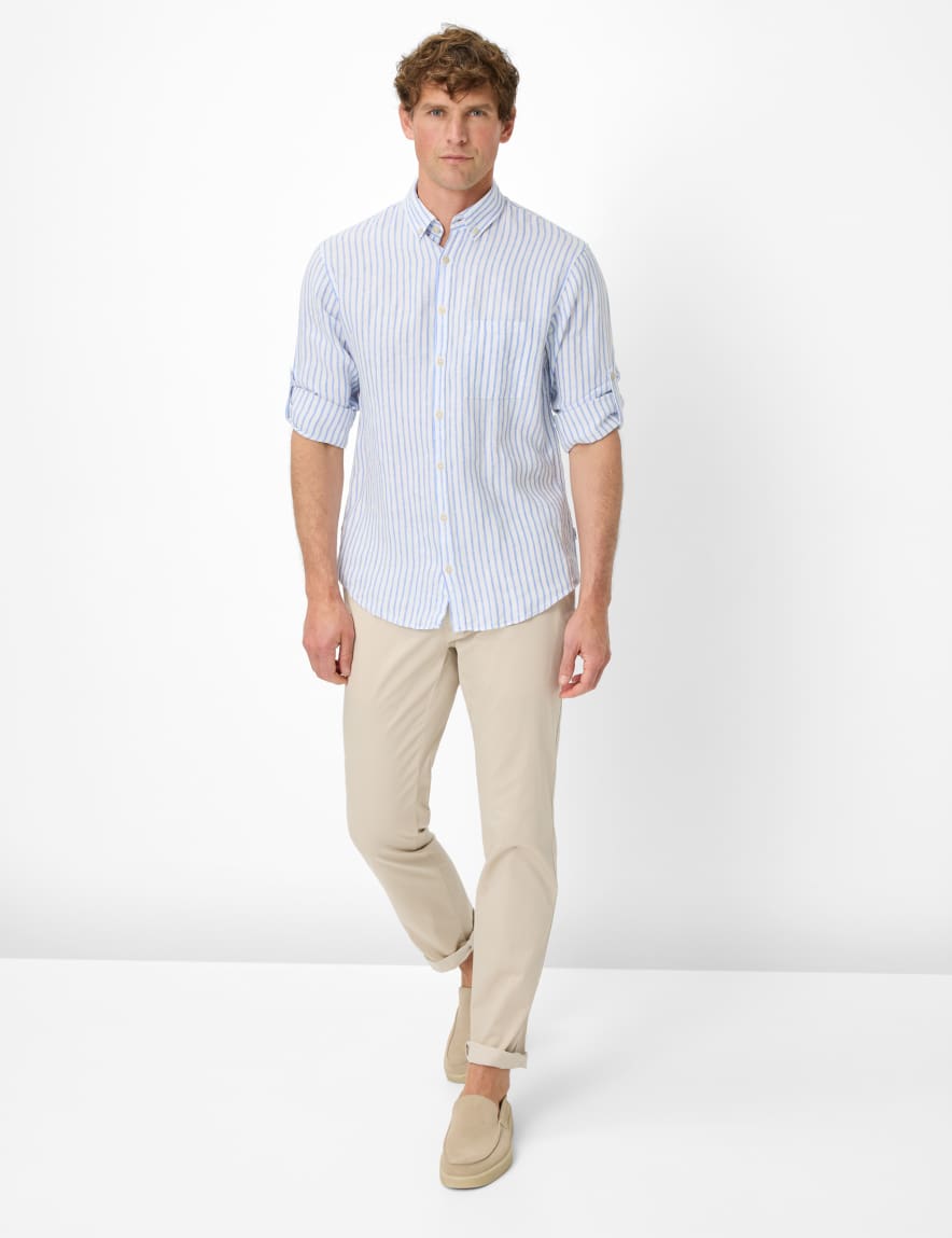 Eurex By Brax Men's Fashion Shirts Style DIRK Light Blue ➜ - Buy At Brax