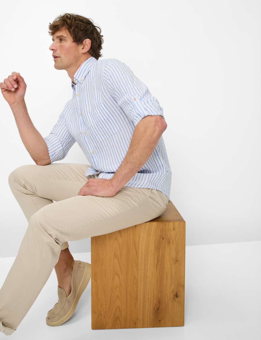 Eurex By Brax Men's Fashion Shirts Style DIRK Light Blue ➜ - Buy At Brax