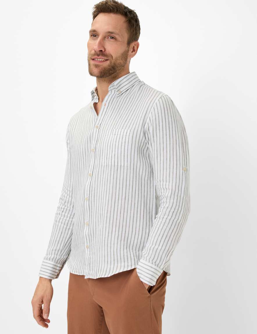 eurex by brax Men's fashion Shirts Style DIRK Light Green ➜ - buy at Brax